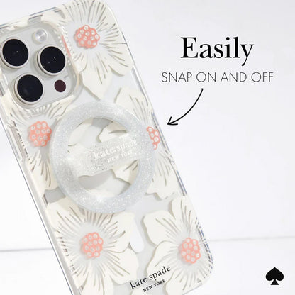 Kate Spade New York magnetinis žiedinis laikiklis – MagSafe piršto laikiklis ("The Sparkle Silver")