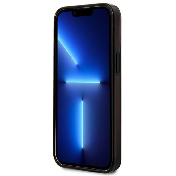 Karl Lagerfeld Gradient Ikonik Karl & Choupette – dėklas, skirtas „iPhone 13 Pro“ (juodas)
