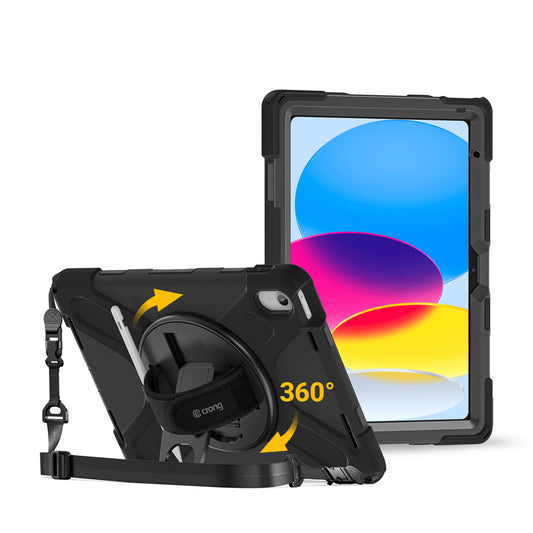 „Crong Defender Plus“ – tvirtas dėklas „iPad 11" A16 (2025) / 10,9" (2022) (juodas)