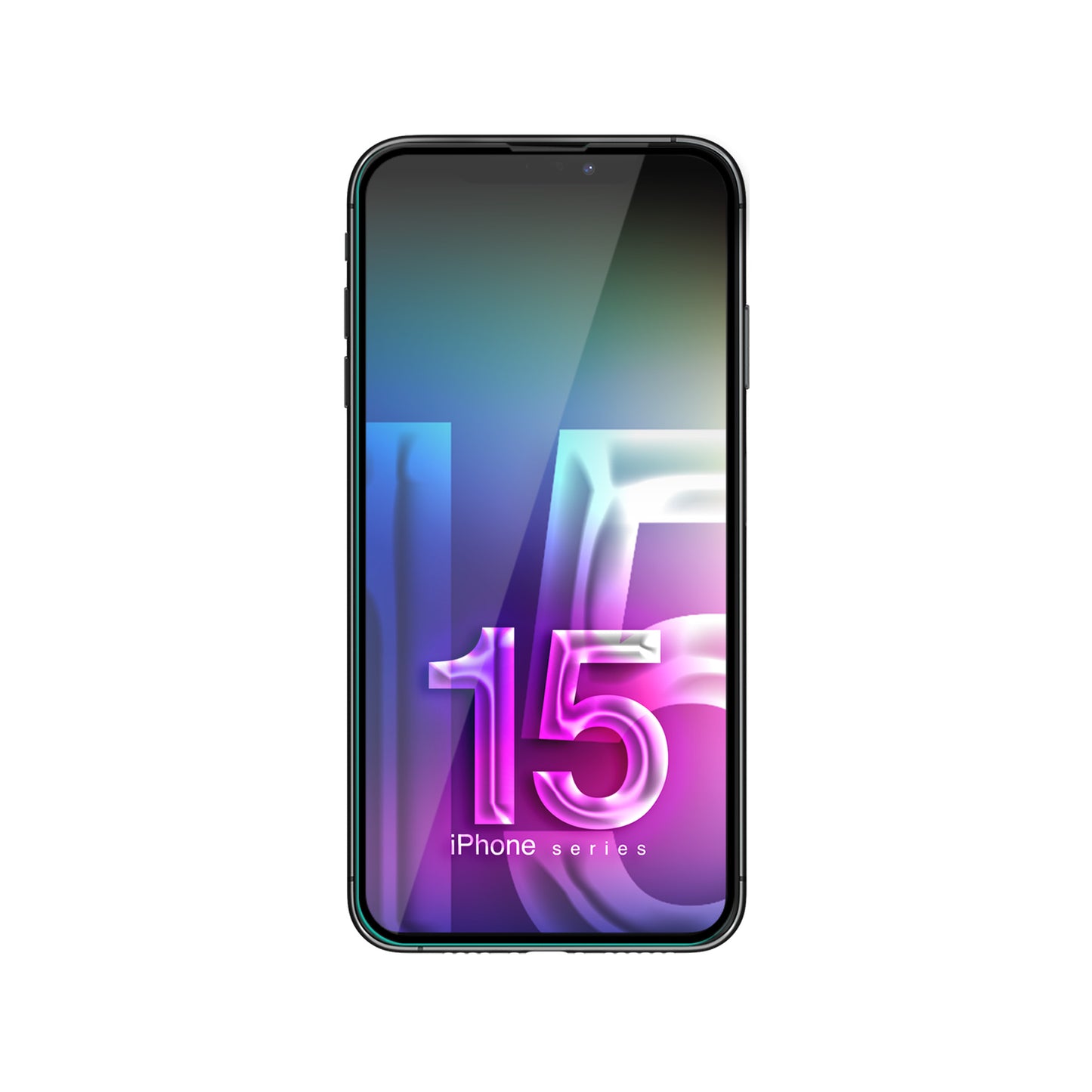 3mk HardGlass Max Lite – grūdintas stiklas „iPhone 15“ (juoda)
