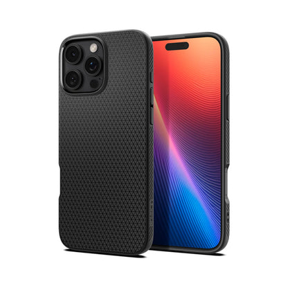 Spigen Liquid Air - dėklas, skirtas „iPhone 16 Pro“ („Matte Black“)