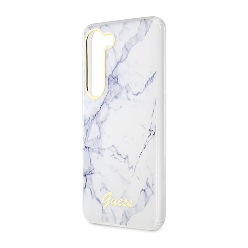 Guess Marble Collection - Dėklas Samsung Galaxy S23+ (Baltas)
