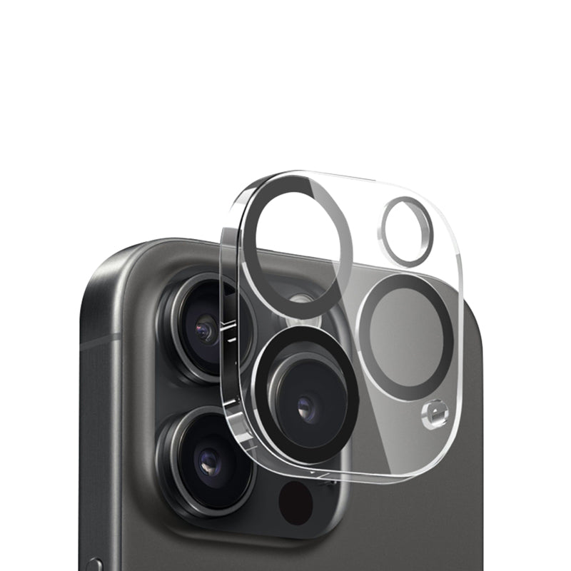 Crong Lens Shield - Stiklas kameros ir objektyvo apsaugai, skirtas iPhone 16 Pro / iPhone 16 Pro Max / iPhone 15 Pro / iPhone 15 Pro Max
