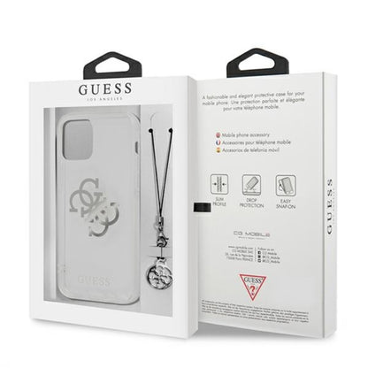 Guess 4G Big Logo Charm - dėklas iPhone 12 Pro Max (sidabras)