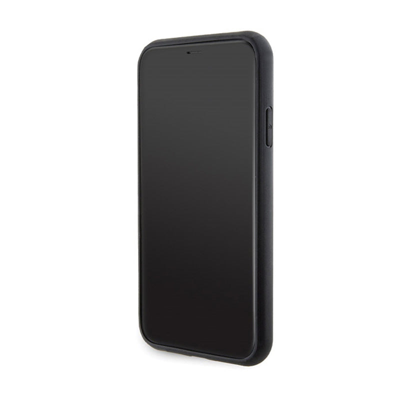 Karl Lagerfeld Gripstand Saffiano Choupette Pins – „iPhone 11“ dėklas (juodas)