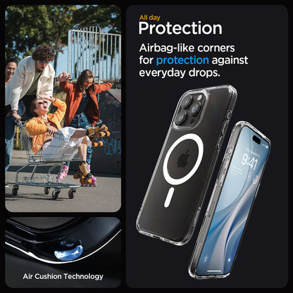 Spigen Ultra Hybrid MagSafe - dėklas, skirtas iPhone 15 Pro (baltas)