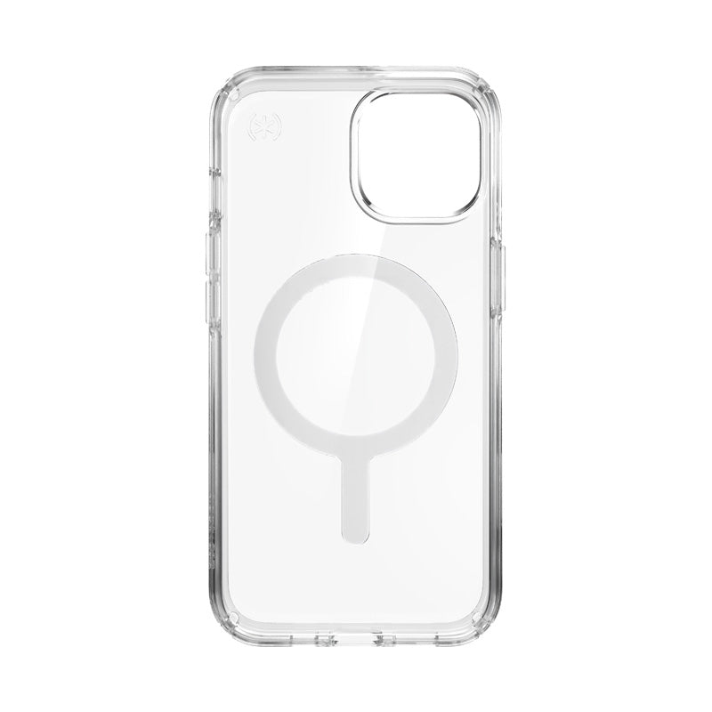 Speck Presidio Perfect-Clear + MagSafe – dėklas, skirtas iPhone 14 / iPhone 13 su MICROBAN danga (skaidrus)