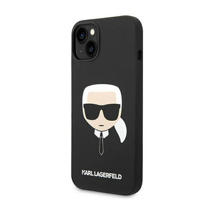Karl Lagerfeld Silicone Ikonik Karl`s Head – dėklas, skirtas iPhone 14 Plus (juodas)