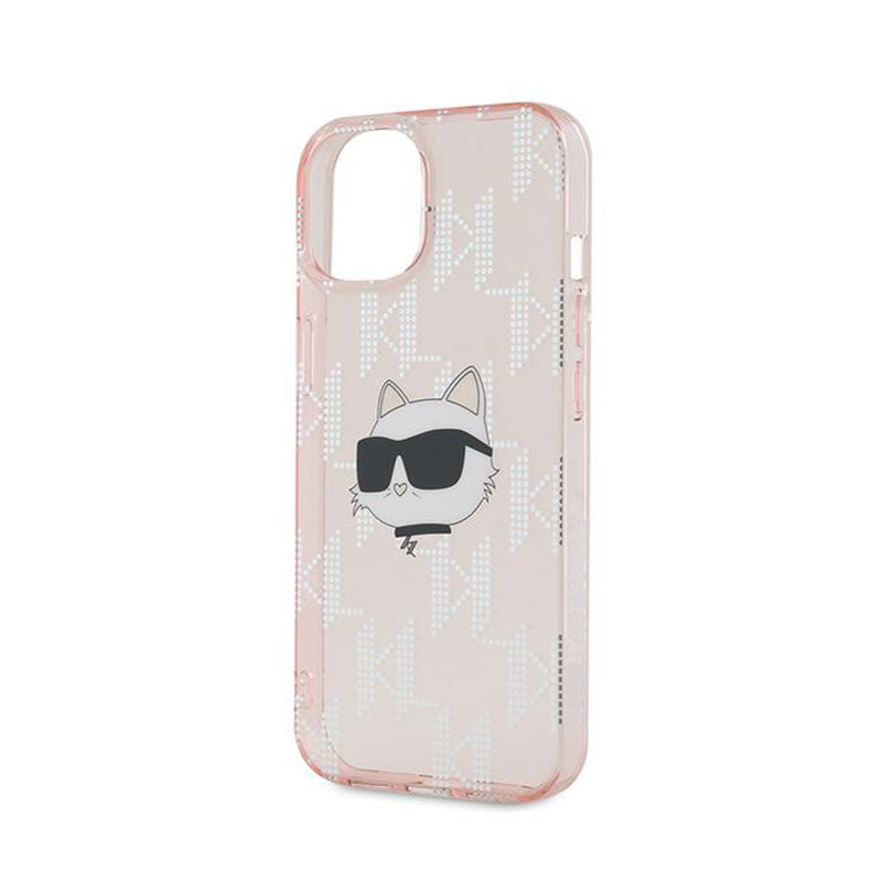 Karl Lagerfeld IML Choupette Head & Monogram - iPhone 13 dėklas (rožinis)