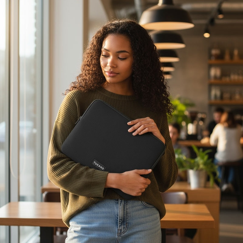 Tucano Colore2 - Dėklas MacBook Air 13” / Pro 13" / nešiojamojo kompiuterio 12” (juodas)