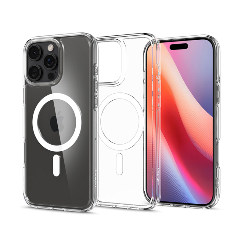 Spigen Ultra Hybrid Mag MagSafe – dėklas skirtas iPhone 16 Pro (baltas)