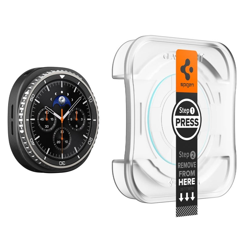 Spigen GLAS.TR EZ FIT 2 vnt. - Grūdintas stiklas, skirtas Samsung Galaxy Watch 8 Classic 46 mm (2 vnt.)