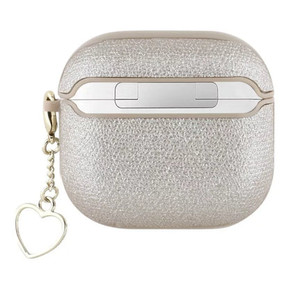 Guess Metallic Script Charm - „AirPods 4“ dėklas (aukso spalvos)