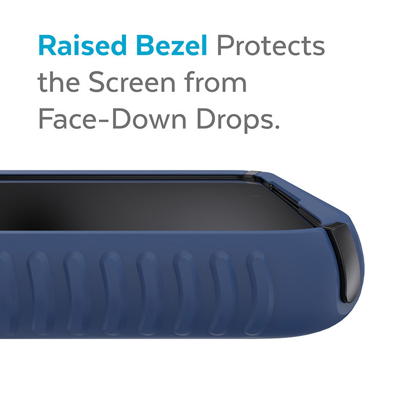 Speck Presidio2 Grip – dėklas Samsung Galaxy S22+, su MICROBAN (pajūrio mėlyna/juoda)