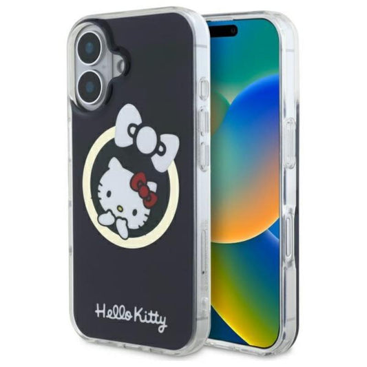 Hello Kitty IML Fun Bow MagSafe - dėklas, skirtas iPhone 16 (juodas)