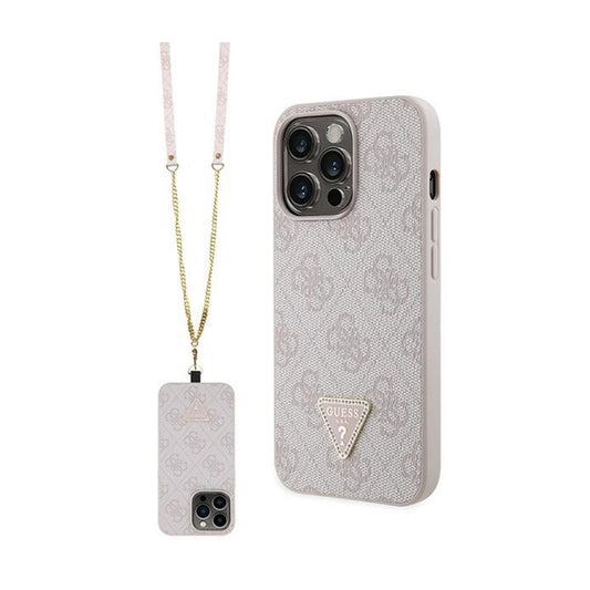 Guess Crossbody 4G Metal Logo – Dėklas skirtas iPhone 13 Pro (rožinis)