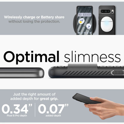 Spigen Liquid Air – Google Pixel 8 Pro dėklas (Juoda)