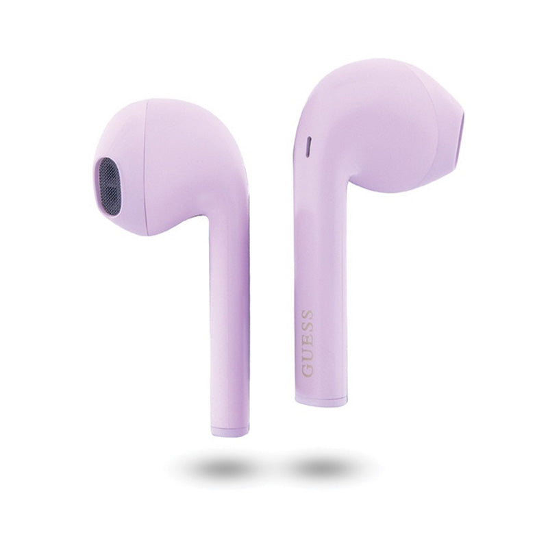 Guess True Wireless Script Logo BT5.3 - TWS ausinės + įkrovimo dėklas (violetinė)