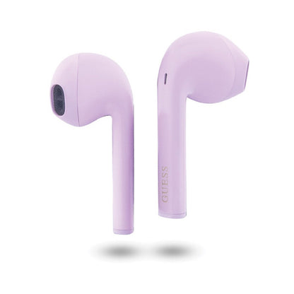 Guess True Wireless Script Logo BT5.3 - TWS ausinės + įkrovimo dėklas (violetinė)