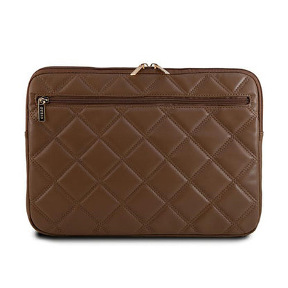 Guess Quilted 4G Sleeve – nešiojamojo kompiuterio dėklas 13 colių / 14 colių (ruda)