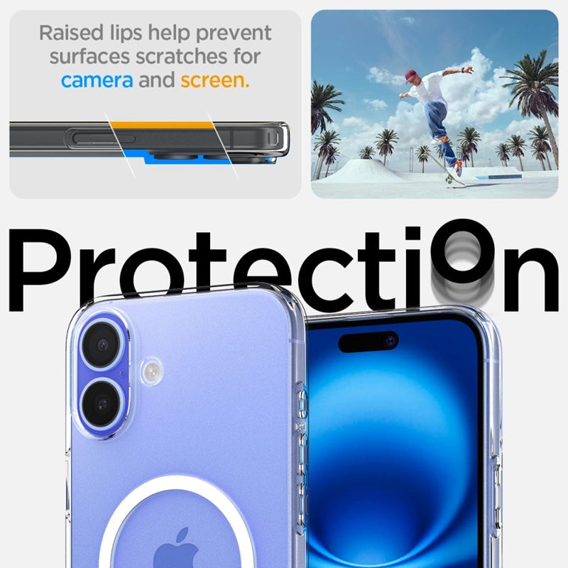 Spigen Liquid Crystal Mag MagSafe – „iPhone 16“ dėklas (skaidrus)