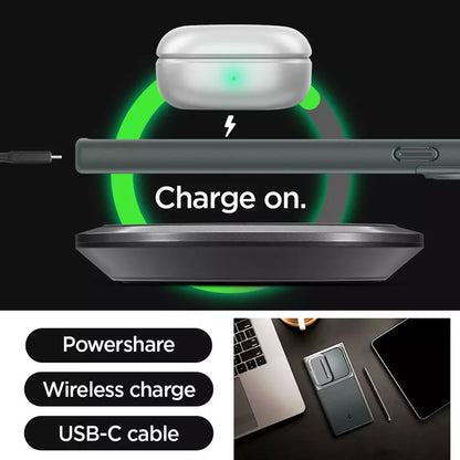 Spigen Optik Armor – dėklas, skirtas „Samsung Galaxy S24 Ultra“ (Abysso žalios spalvos)