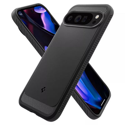 Spigen Rugged Armor – dėklas Google Pixel 9 Pro XL (matinė juoda)