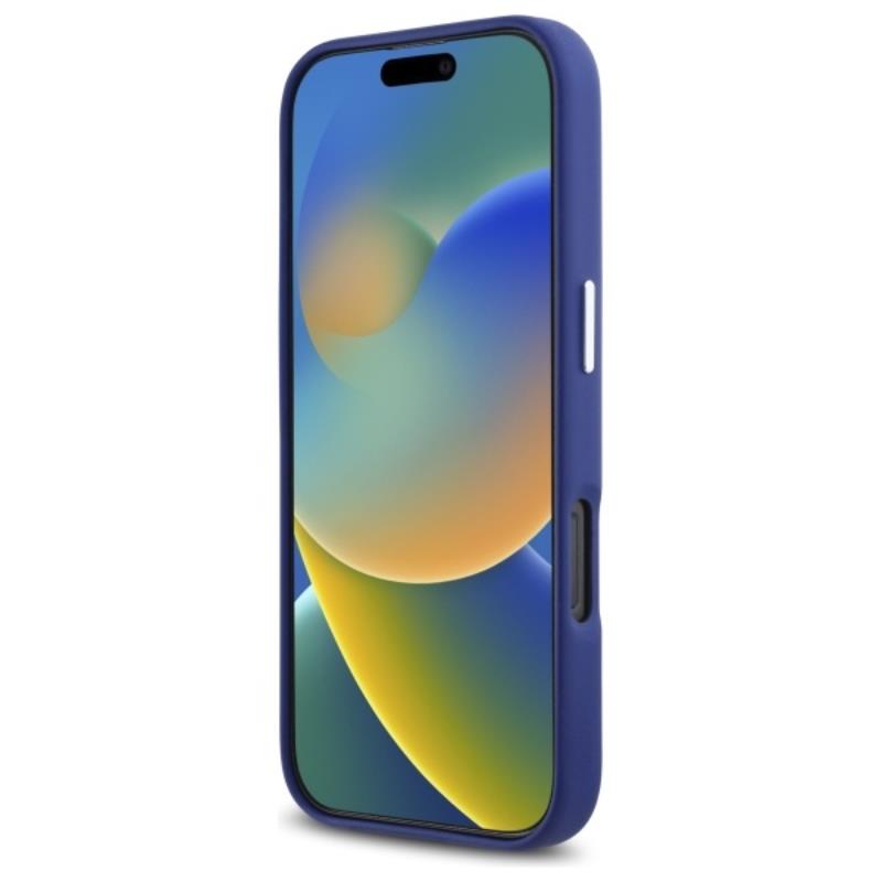 Karl Lagerfeld FW Metal Plate MagSafe – dėklas, skirtas iPhone 16 Pro Max (mėlynas)