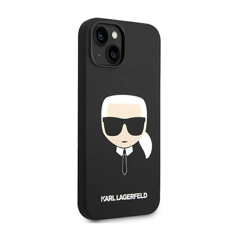 Karl Lagerfeld Silicone Ikonik Karl`s Head – dėklas, skirtas iPhone 14 Plus (juodas)