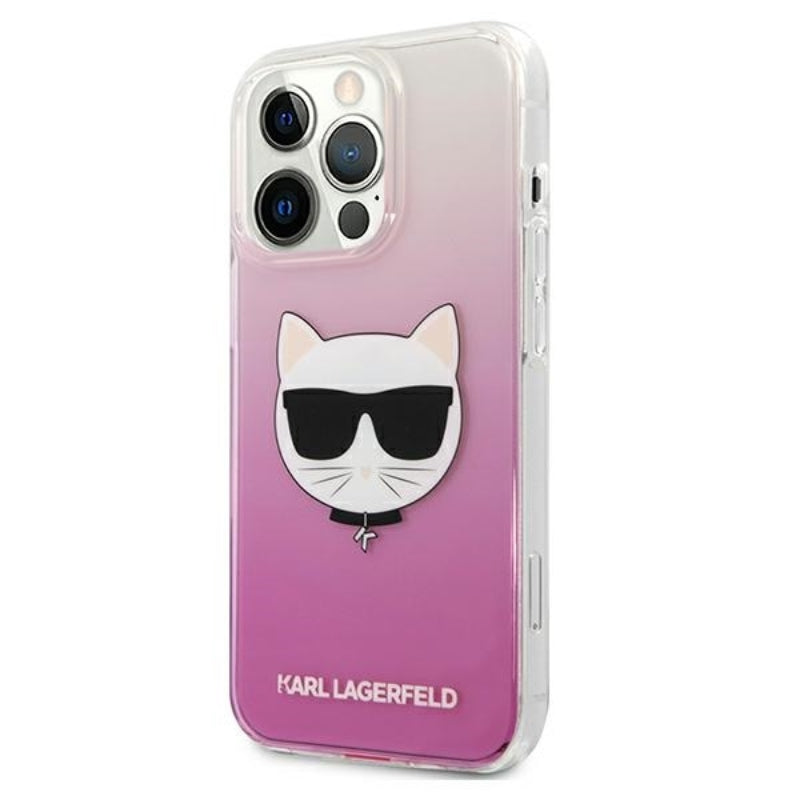 Karl Lagerfeld Choupette Head - Dėklas iPhone 13 Pro Max (rožinis)