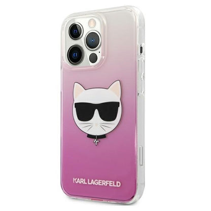 Karl Lagerfeld Choupette Head - Dėklas iPhone 13 Pro Max (rožinis)