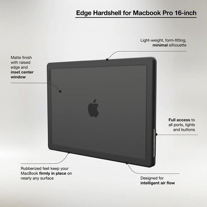 Incase Edge kietojo apvalkalo dėklas – Dėklas MacBook Pro 16" (M4/M3/M2/M1/2024-2021) (Juodas)