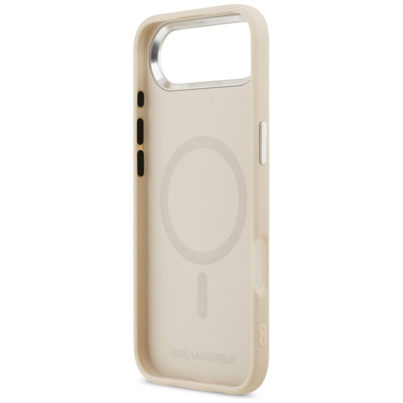 Karl Lagerfeld Karl & Choupette Sagės MagSafe dėklas iPhone Air (smėlio spalvos)