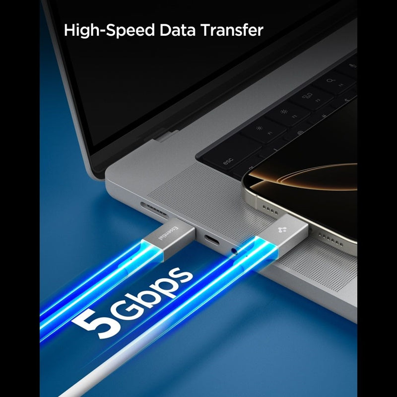 Spigen EB10020CC Essential – C tipo USB į C tipo USB PD laidas 100W 2m (baltas)