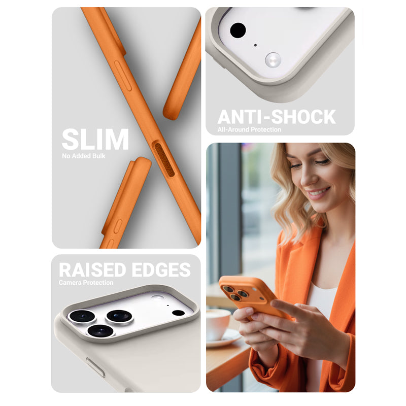 Crong Color Cover Magnetic - MagSafe iPhone 17 Pro Max dėklas (Stone Beige)