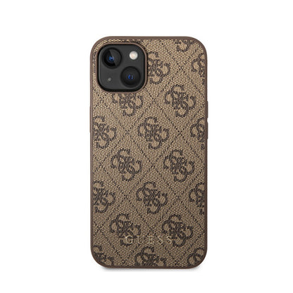 Guess 4G Metal Gold Logo – iPhone 15 Plus dėklas (rudas)