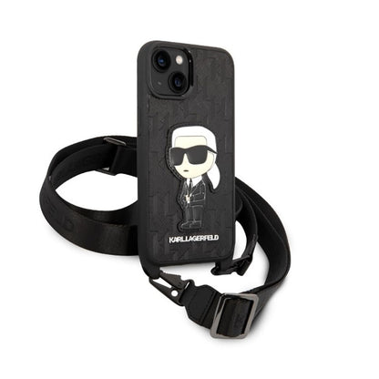 Karl Lagerfeld NFT Monogram Ikonik Patch - „iPhone 14“ dėklas (juodas)