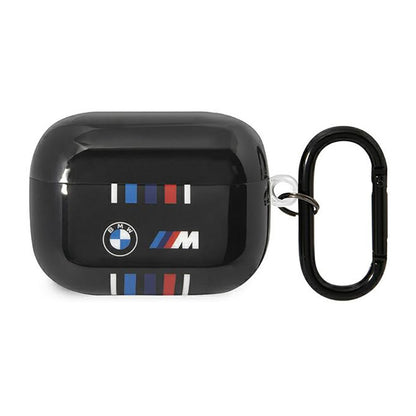 BMW įvairiaspalvės linijos – dėklas Apple AirPods Pro (juodas)