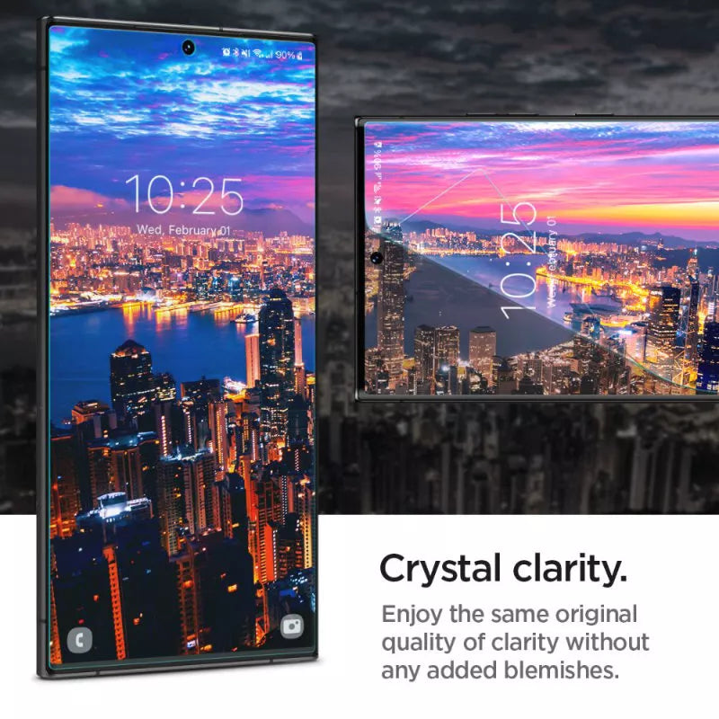 Spigen Neo Flex – Samsung Galaxy S23 Ultra apsauginė plėvelė 2 vnt. (Skaidri)