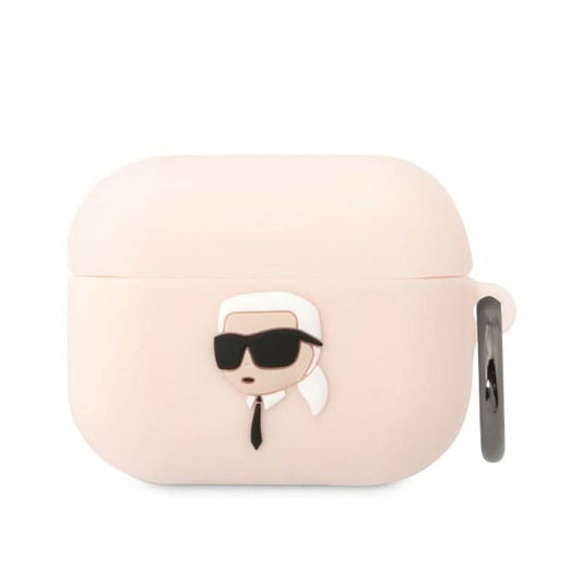 Karl Lagerfeld Silikoninis NFT Karl Head 3D – AirPods Pro dėklas (rožinis)