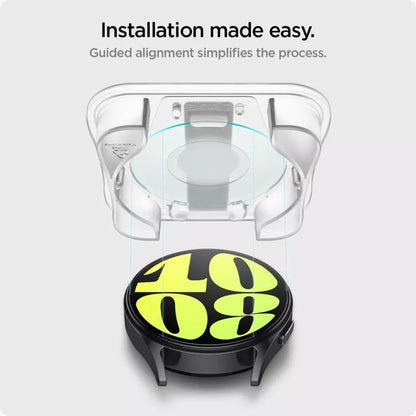 Spigen GLAS.TR EZ FIT 2-Pack – grūdintas stiklas, skirtas Samsung Galaxy Watch 7 40 mm (2 vnt.)