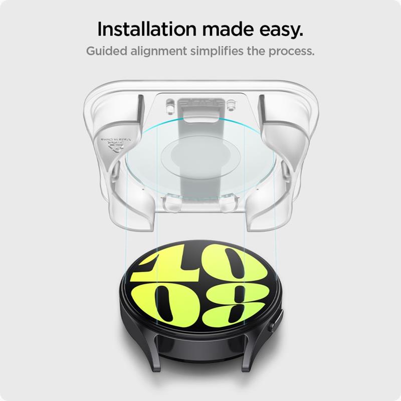 Spigen GLAS.TR EZ FIT 2-Pack – grūdintas stiklas, skirtas Samsung Galaxy Watch 7 40 mm (2 vnt.)