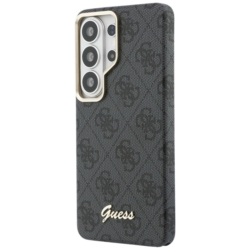 Guess 4G Script MagSafe dėklas - Samsung Galaxy S26 Ultra (juodas)