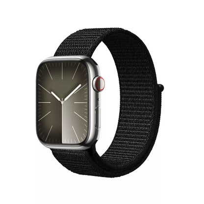 Crong Nylon Reflex – Sportinis dirželis, skirtas Apple Watch 38/40/41/42 mm (juodas)