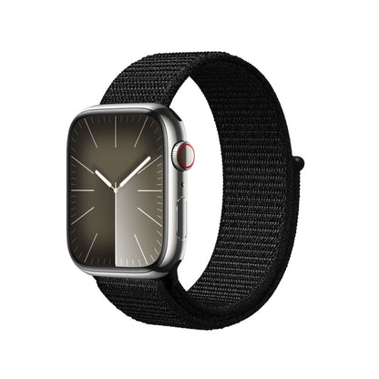 Crong Nylon Reflex – Sportinis dirželis, skirtas Apple Watch 38/40/41/42 mm (juodas)