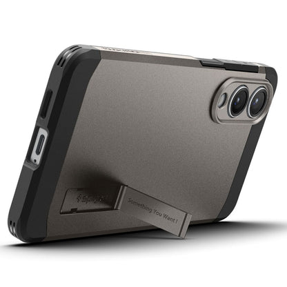 Spigen Tough Armor MagSafe – dėklas skirtas Samsung Galaxy S25 Edge (Gunmetal)