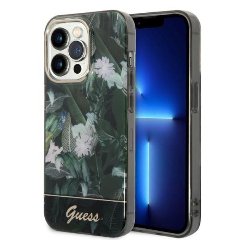 Guess Jungle dėklas – dėklas iPhone 14 Pro (žalias)
