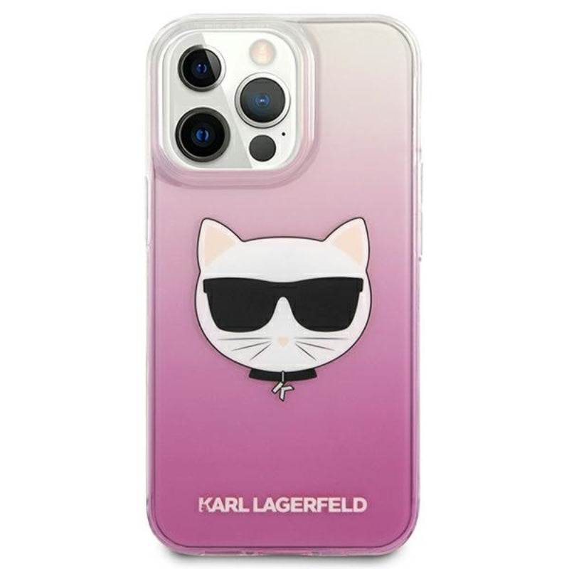 Karl Lagerfeld Choupette Head - Dėklas iPhone 13 Pro Max (rožinis)