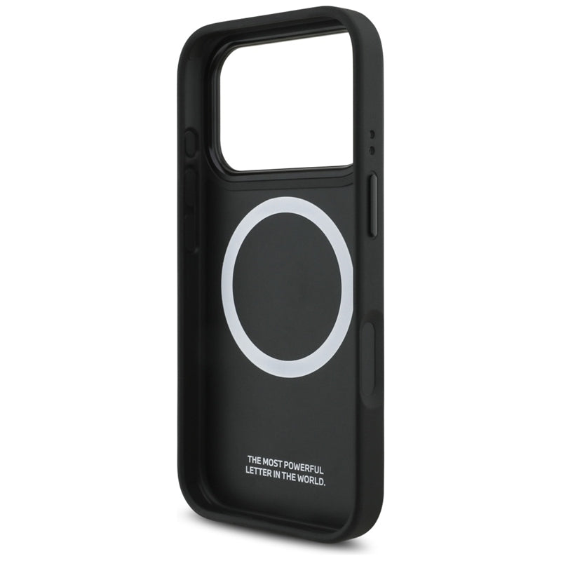 BMW M Tricolor Metal Logo MagSafe dėklas - iPhone 17 Pro (Pilkas)