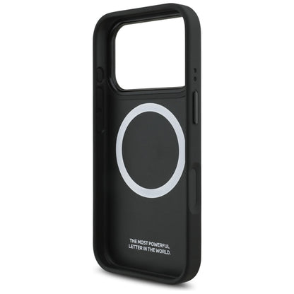 BMW M Tricolor Metal Logo MagSafe dėklas - iPhone 17 Pro (Pilkas)